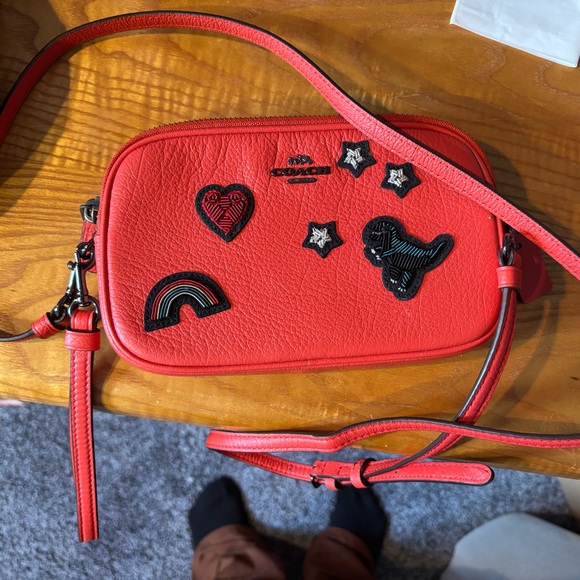 Coach Red Patchwork crossbody/wristlet - Picture 2 of 7